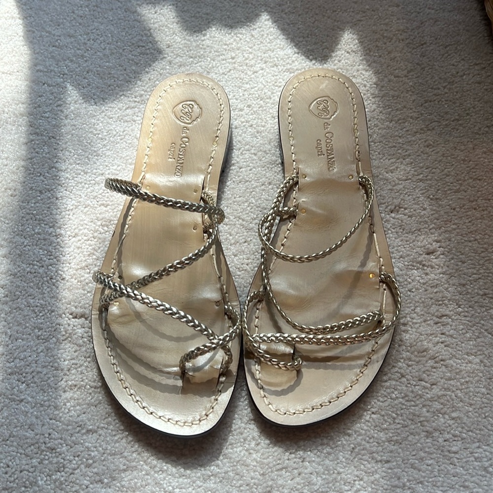 Aerin Capri Gold Braided Sandal